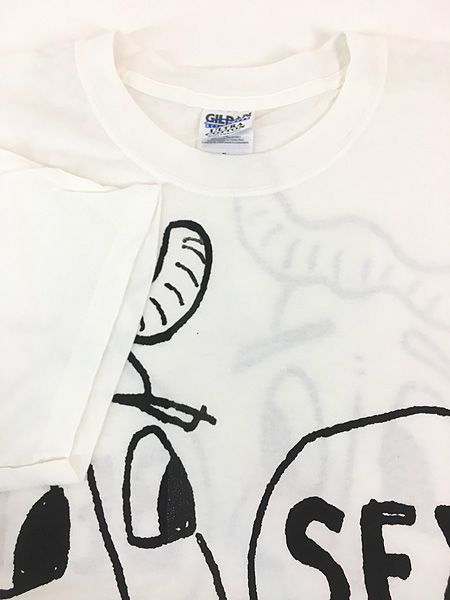 古着 90s Patrick McCurdy 「Sex! Beer!」 両面 アート エロ Tシャツ