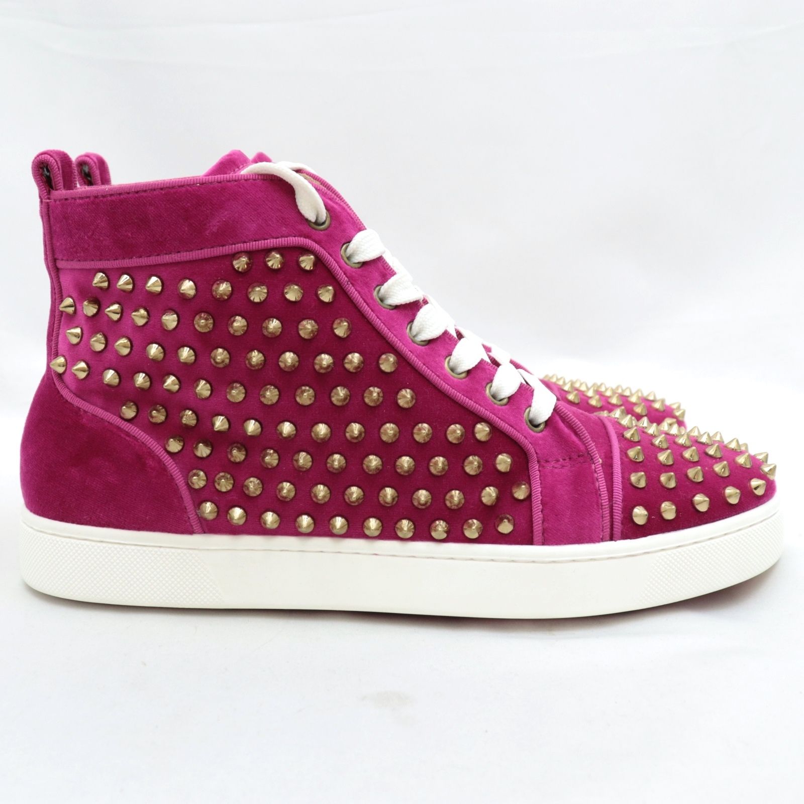 未使用 クリスチャンルブタン スパイクスタッズ ベロアスニーカー  