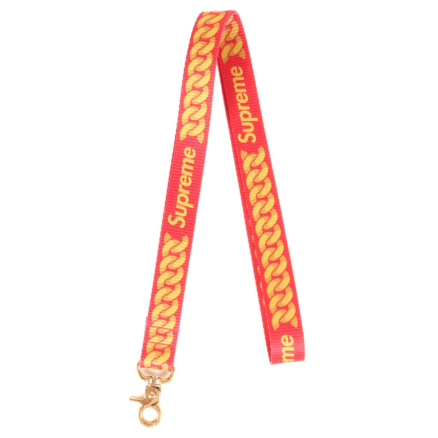 つやあり シュプリーム Cuban Links Lanyard 赤 - 通販