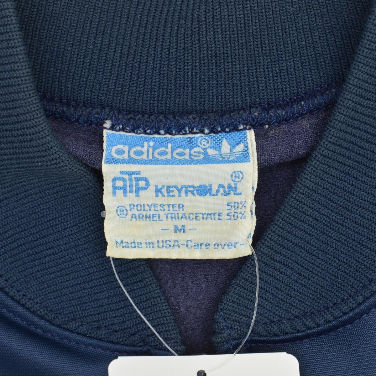 M【ADIDAS/アディダス】80s USA製 ATPジャージ トラックトップ ジャケット ネイビー 紺