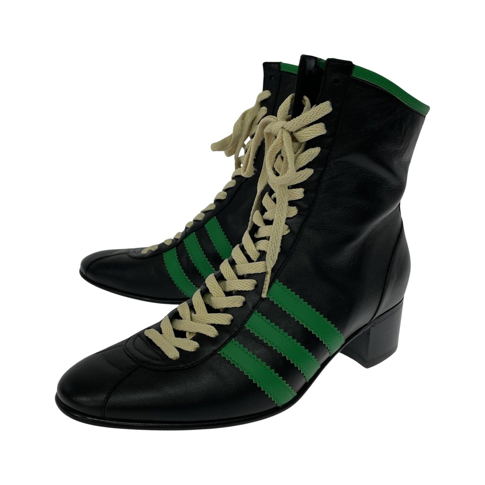 GUCCI × ADIDAS 3 Stripe LeatherHeelBoot 7 1|2