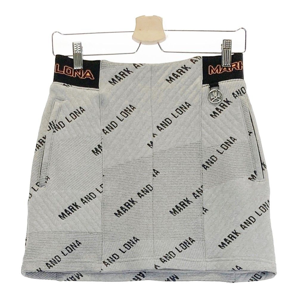 サイズ：38 MARK&LONA マークアンドロナ インナー付 スカート ロゴ柄 