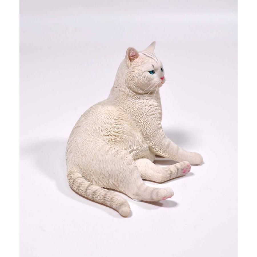 神猫 1/6サイズ 宮の白猫 リアルフィギュア ネコ動物彫像置物 猫好き