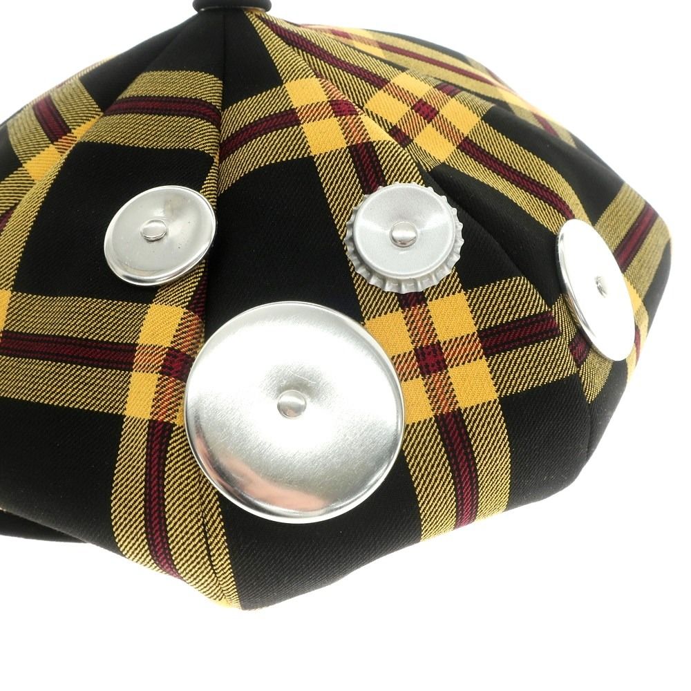 KIDILL キャスケット 黒と黄色のチェック柄 【公式通販】