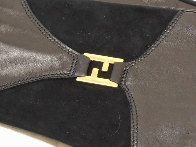 未使用 フェンディ FENDI □ レザー グローブ 手袋 サイズL