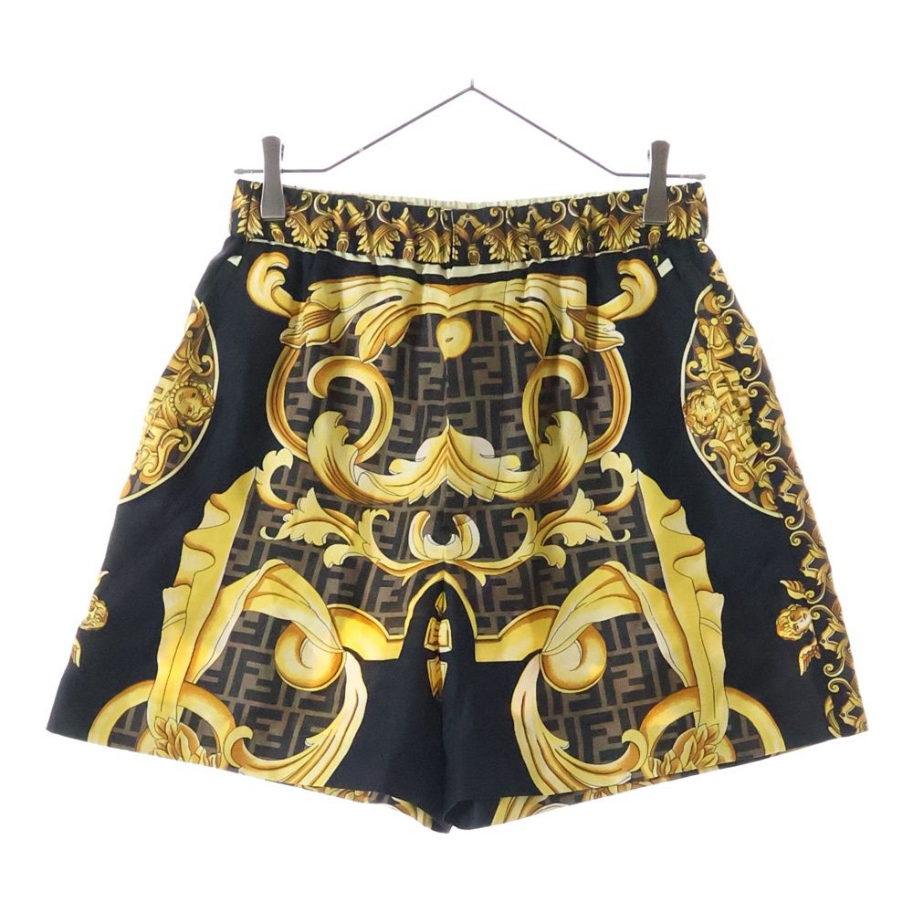 VERSACE ハーフ　パンツ　ショート　FENDI コラボ FENDI (フェンディ) ×VERSACE FENDACE LOGO SHORTS ヴェルサーチ