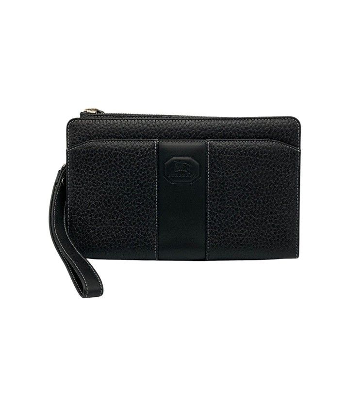 BURBERRY LONDON バーバリーロンドン レザー セカンドバッグ クラッチバッグ ブラック D4