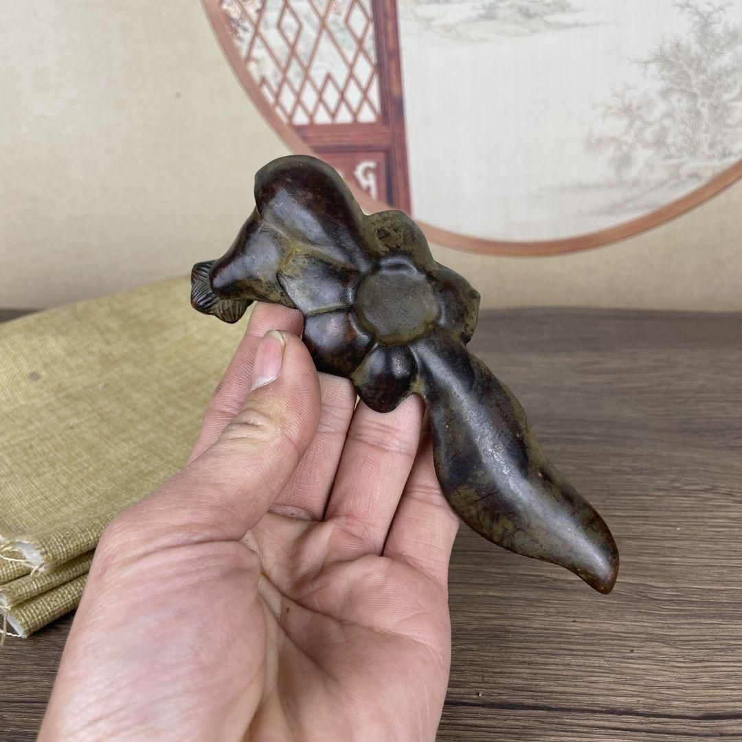 100％安い 美術品 工芸品 装飾品 香道具 ハスの葉挿し 銅細工 置物 メルカリ - 工芸品