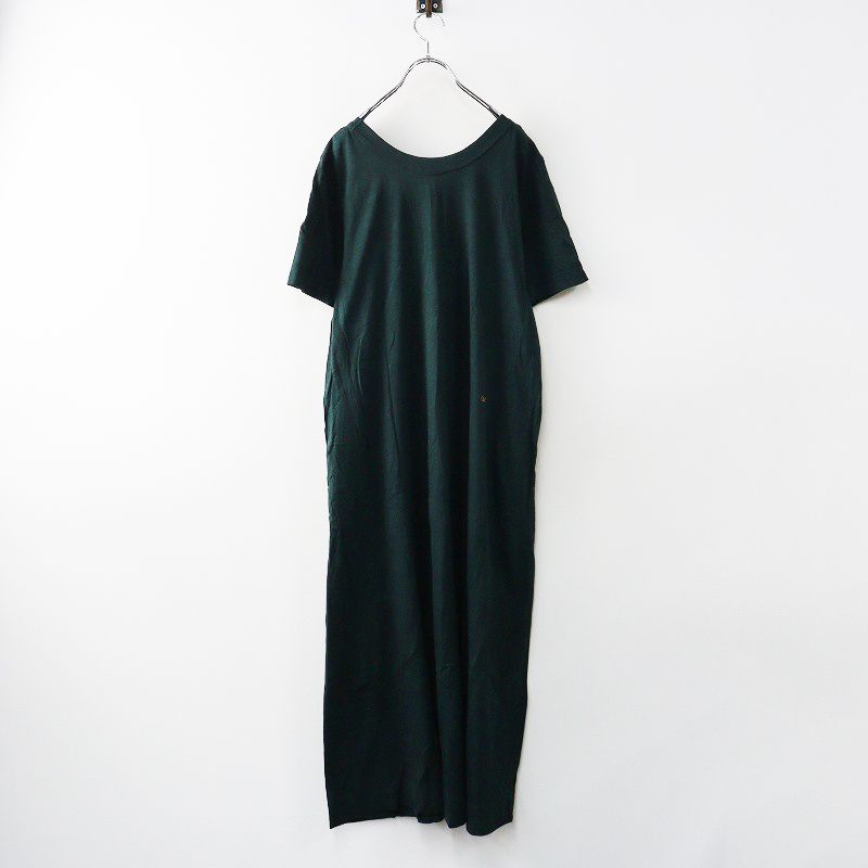 45 R rpm フォーティファイブアール ジンバブエコットンの45星ドレス グリーン カットソー ワンピース 半袖