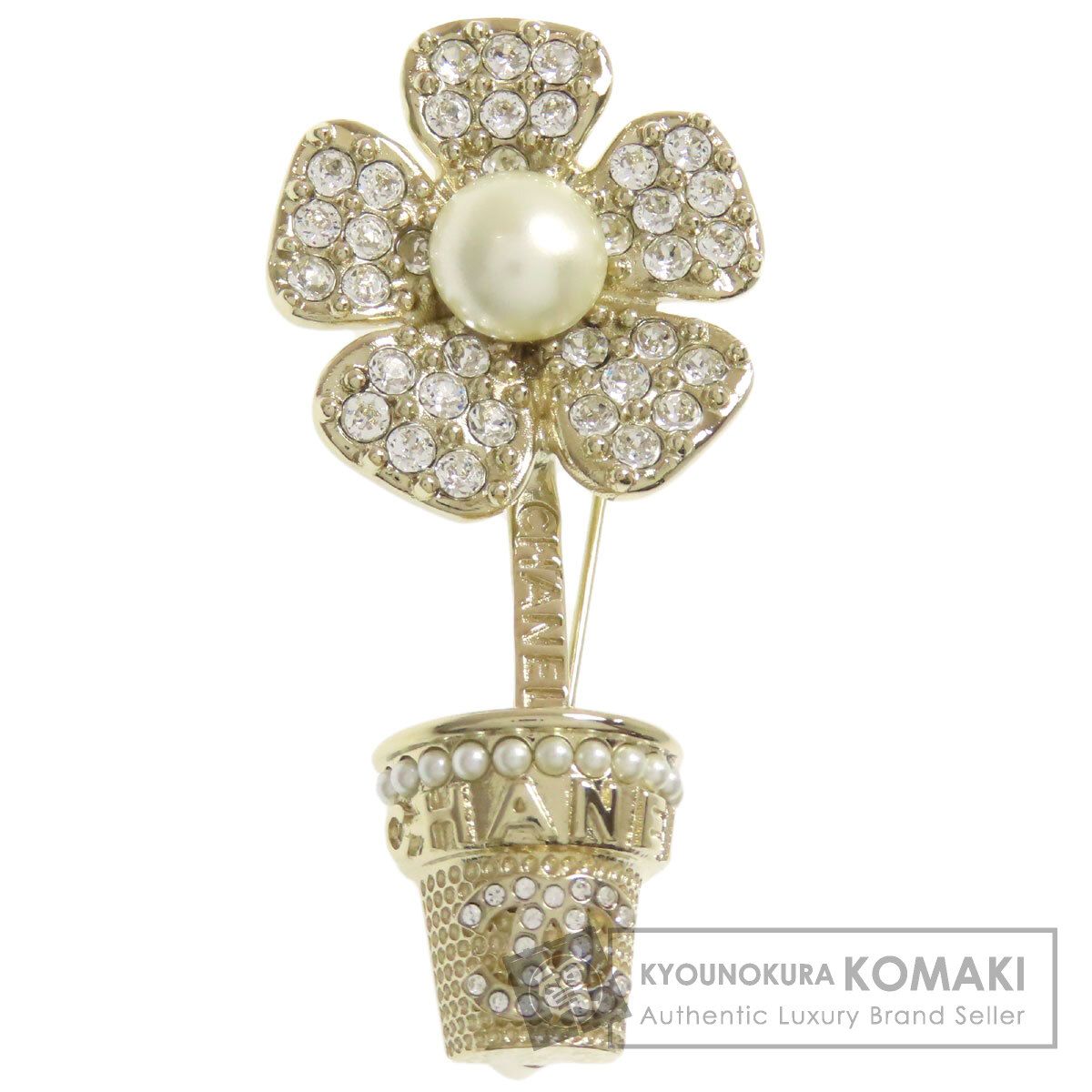 CHANEL シャネル フラワー ブローチ 金属製 レディース [中古