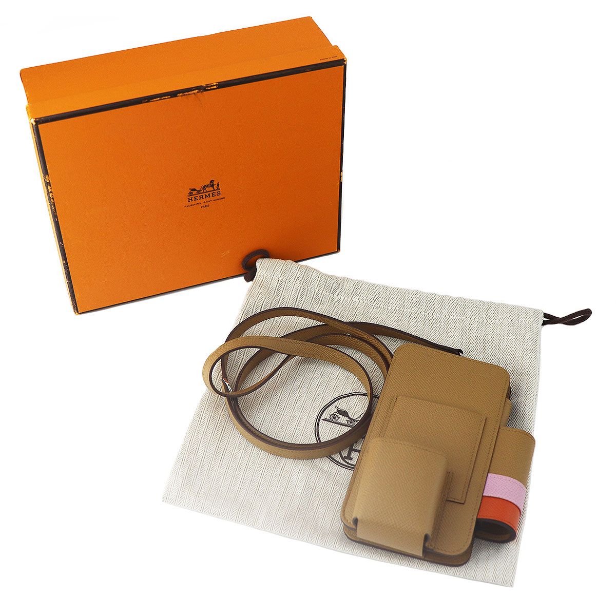 エルメス　正規店購入　ストラップ　箱付き　携帯 楽天市場】【未使用品】HERMES エルメス セリエ ストラップ 携帯