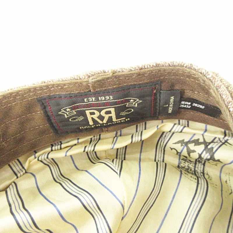 ダブルアールエル RRL 美品 ストライプ キャスケット 帽子 L
