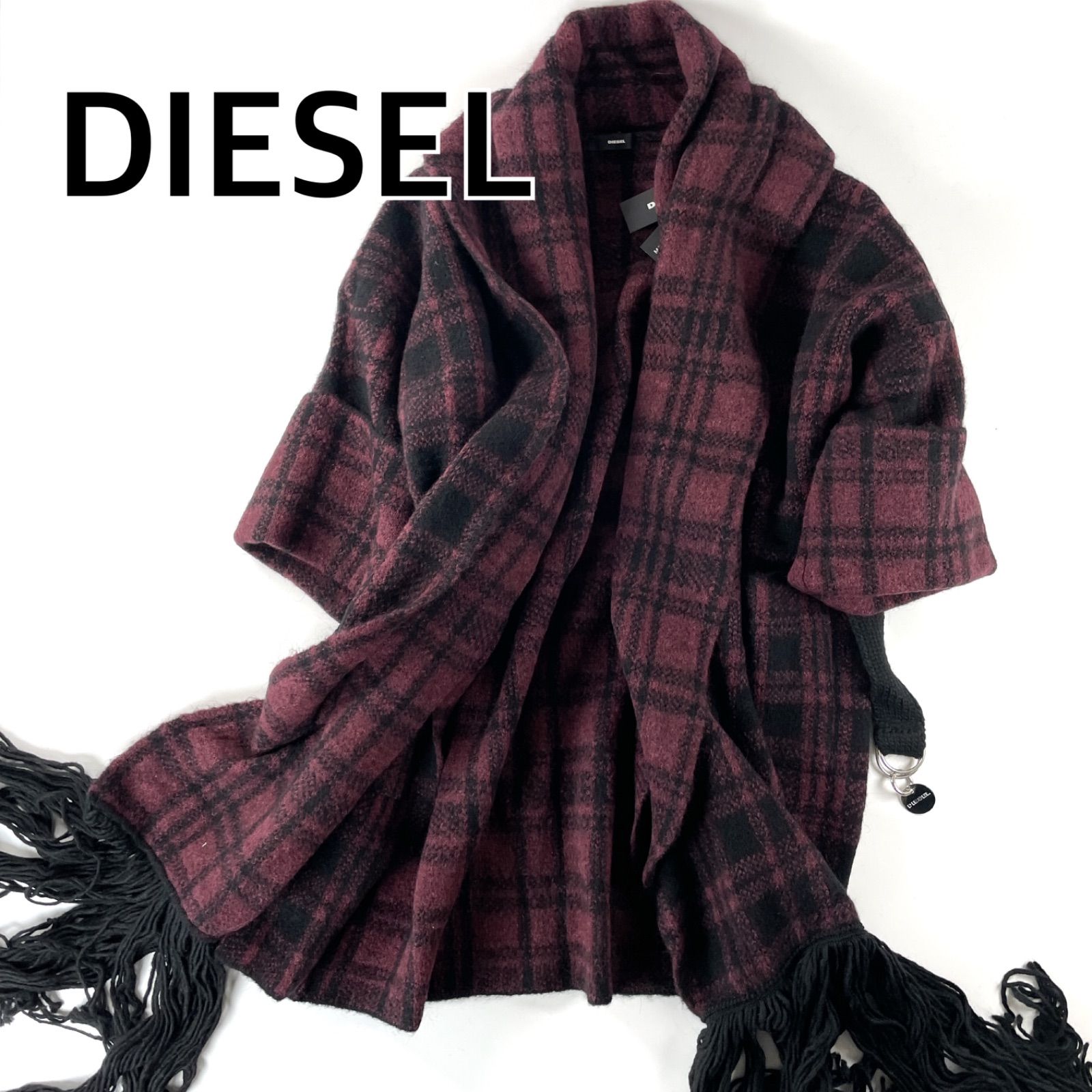 DIESEL ディーゼル デザイン コート 赤 イタリア製 X2738 DIESEL ディーゼル デザイン コート 赤 イタリア製 X2738