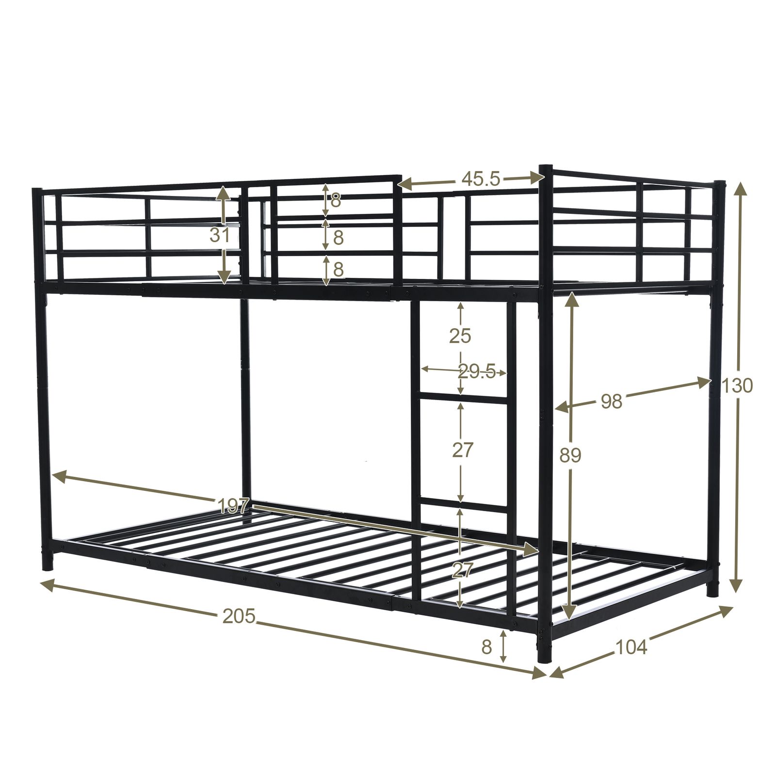 14%割」【新作】【ブラック】二段ベッド 2段ベッド スチール 耐震