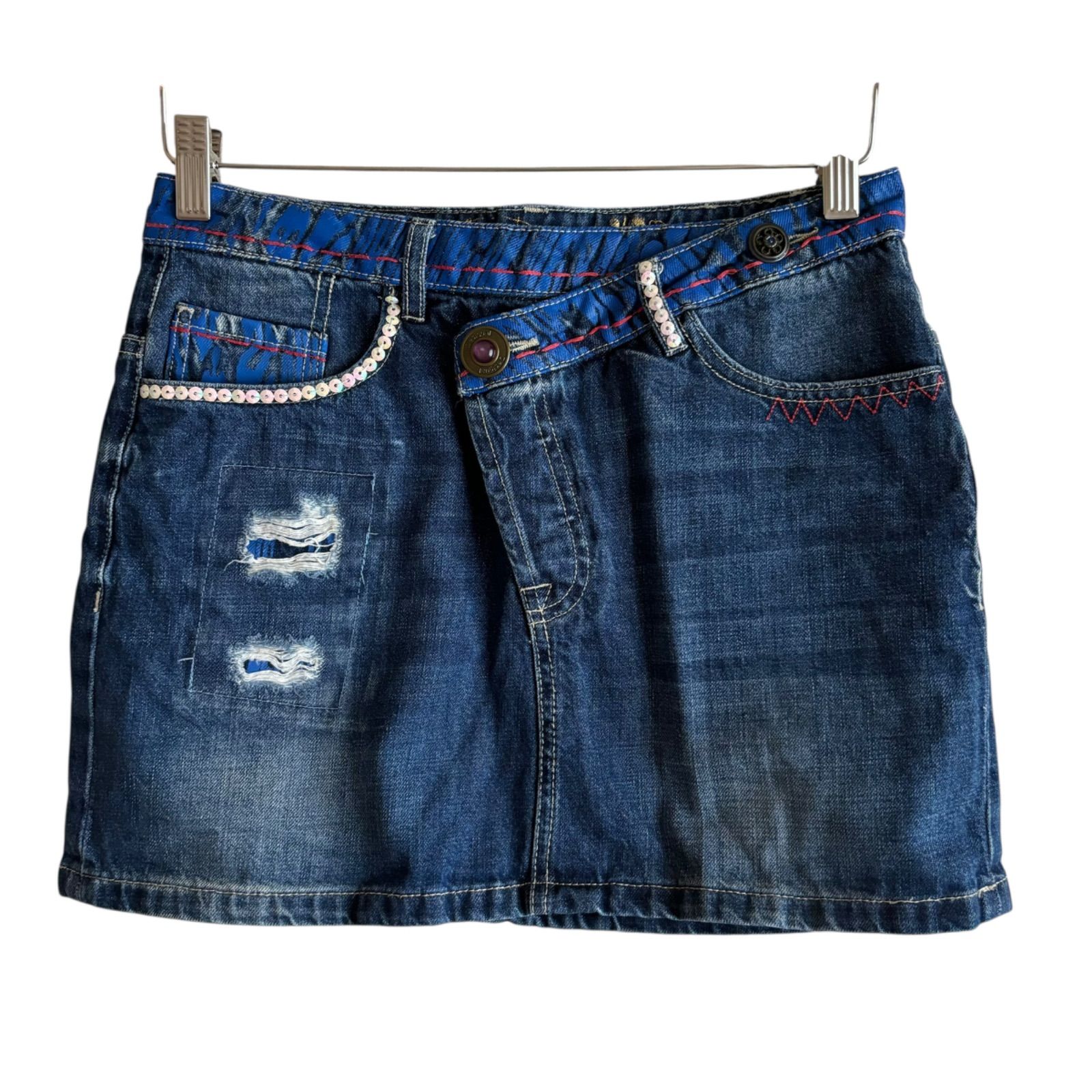 ラメデニムスカート zara ラメ デニム ボックスプリーツスカート - メルカリ