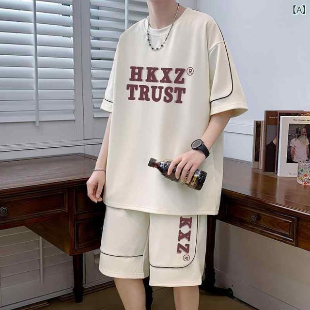 [XL]メンズ ファッション 服 男性用 オシャレ シンプル 大人 かっこいい 大きいサイズ ストリート 紳士服 冷感 半袖 T シャツ スーツ 夏 夏 スポーツ バスケットボール ユニフォーム セット