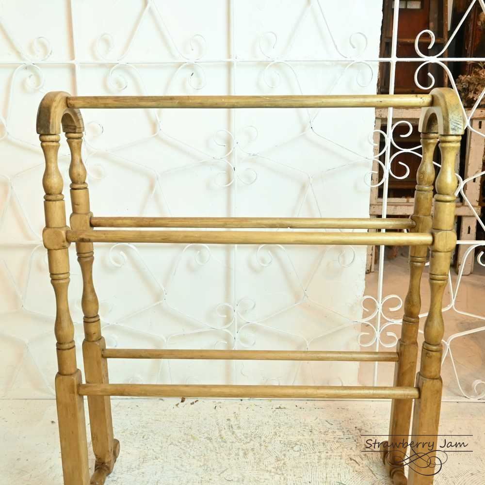 ハンガーラック タオルハンガー アイアン 黒 キルト 1609IFH004