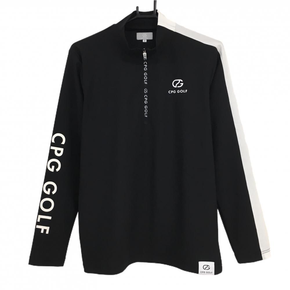【新品】CPGゴルフ ハーフジップ 長袖シャツ ブラック 2023年モデル 新品】CPGゴルフ ハーフジップ 長袖シャツ ブラック 2023年モデル