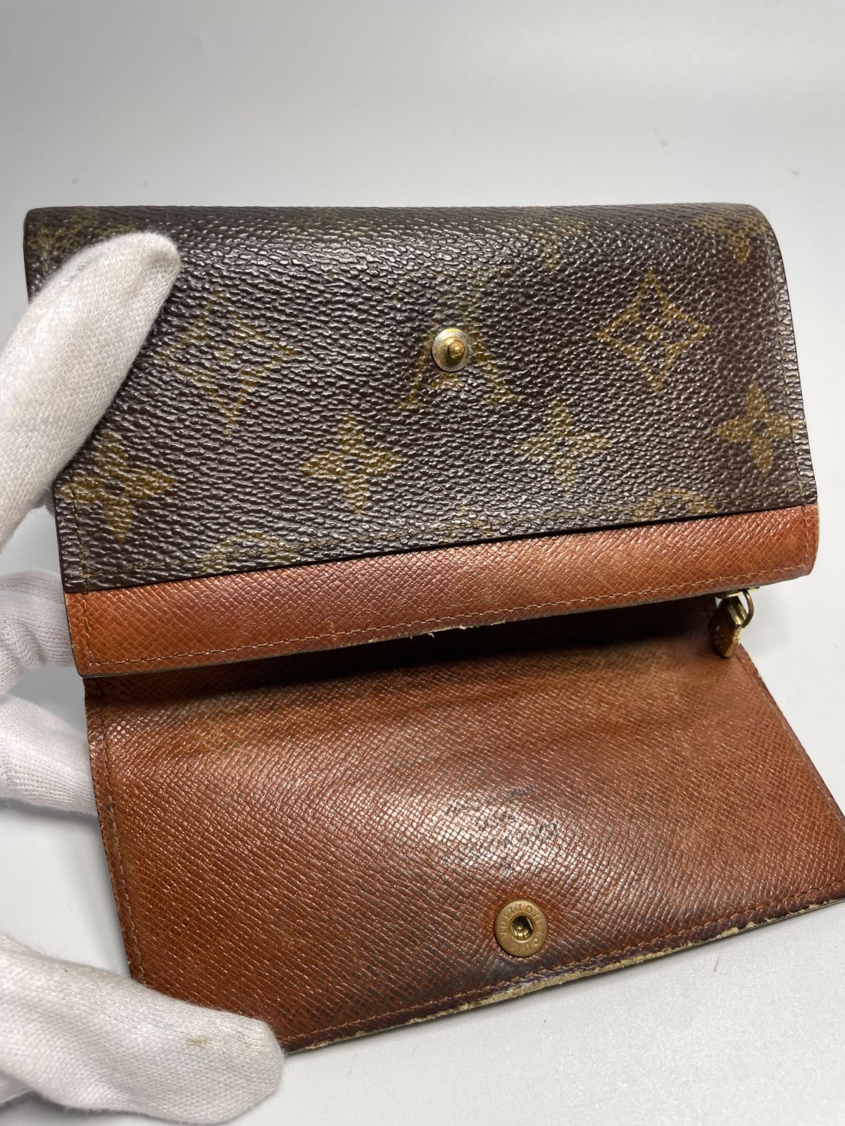 1994 LOUIS VUITTON ルイヴィトン モノグラム 折り財布 トレゾール L字