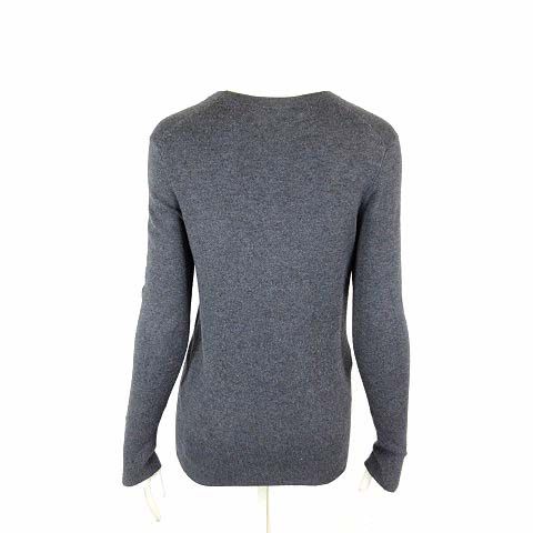 ザラ ZARA ニット トップス ストレッチ クルーネック ボタン装飾