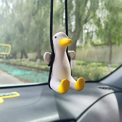 #1 QCGJY-SY クールなスウィングダックの車内吊り飾り、ペンダントインテリアリアビューミラーデコレーション、車内リアビューミラー吊り下げアクセサリー