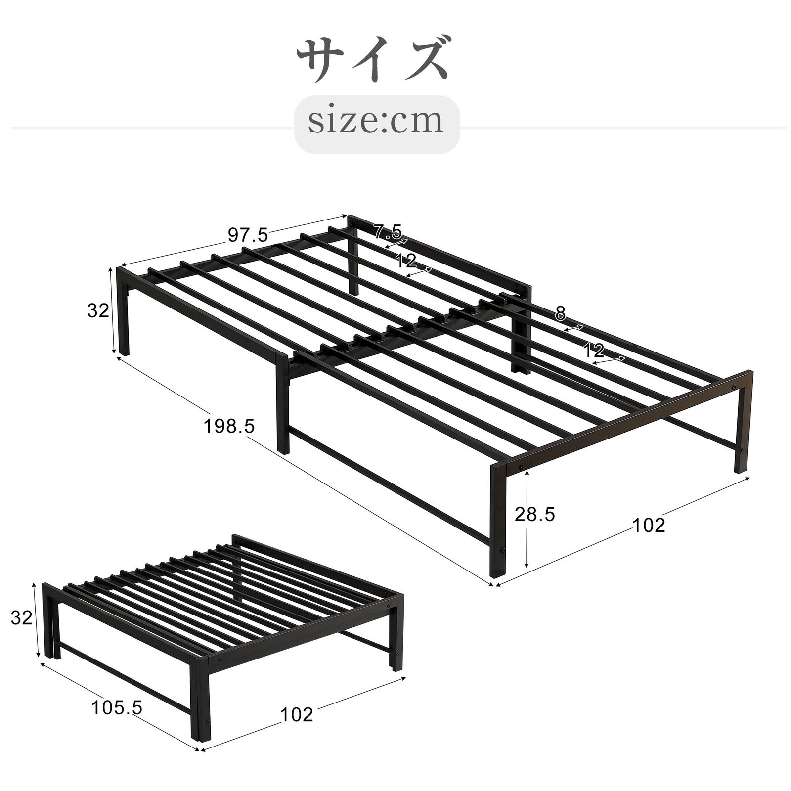 ディベッド ソファベッド シングル パイプベッド 伸長式ベッド ベッド