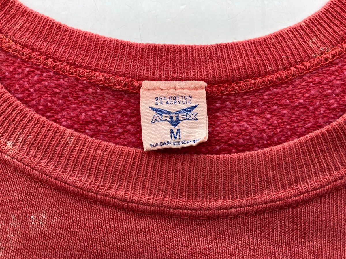 60s70s artex ヴィンテージスウェット M ネイビー×レッド USA製 メンズ 