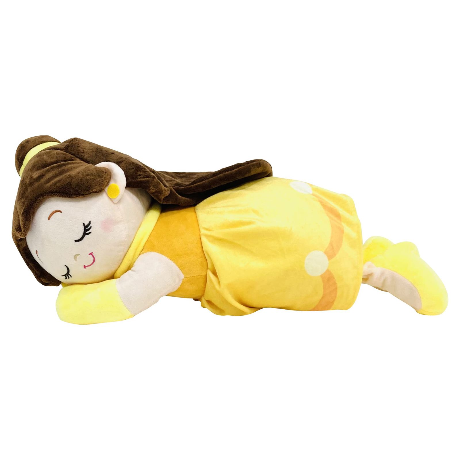 モリピロ(MORIPiLO) ふわふわ抱き枕 クッション 美女と野獣 ベル イエロー 55x18x22cm【公式キャラクターグッズ】柔らかな肌触り 添い寝 ぬいぐるみ 大きい 可愛い ディズニー プリンセス 4 [M ベ