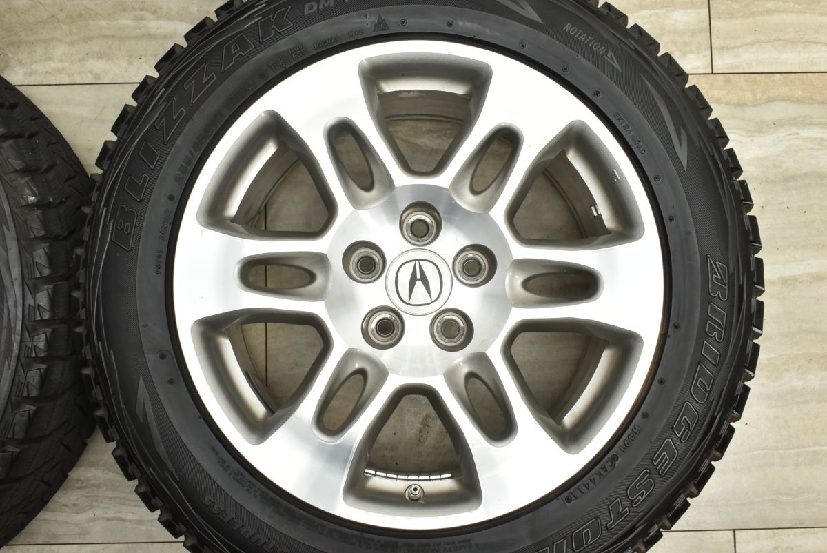 引き寄せる アキュラ MDX 純正 18in 8J 45 PCD120 ブリヂストン ブリザック DM-V1 255 55R18 ノーマル戻し 交換用 ファッションデザイナー