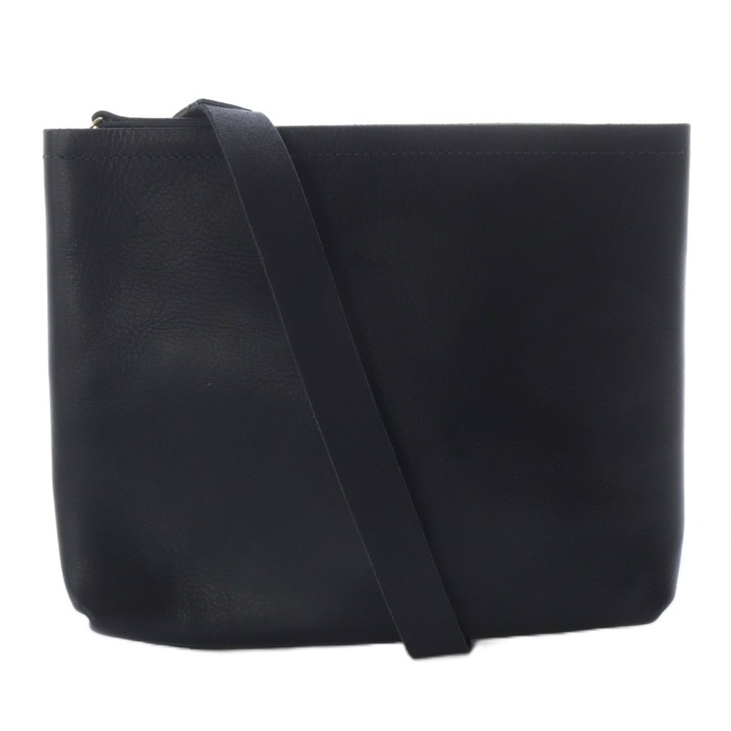 イボーナ レザー2WAYバッグ ショルダーバッグ クラッチバッグ 黒  