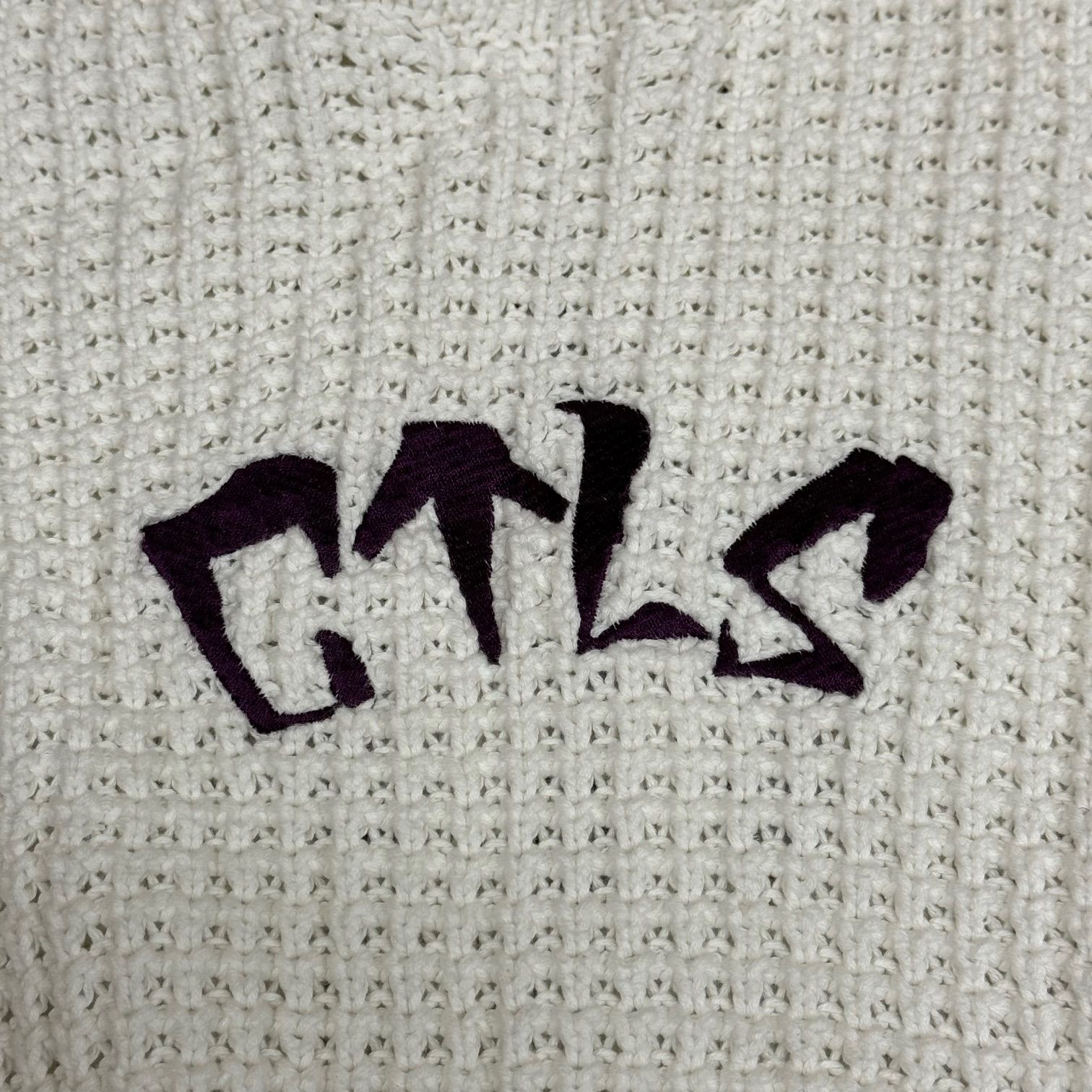 定価71500円 CVTVLIST 23AW ロゴ 刺繡 クラッシュ加工 クルーネック