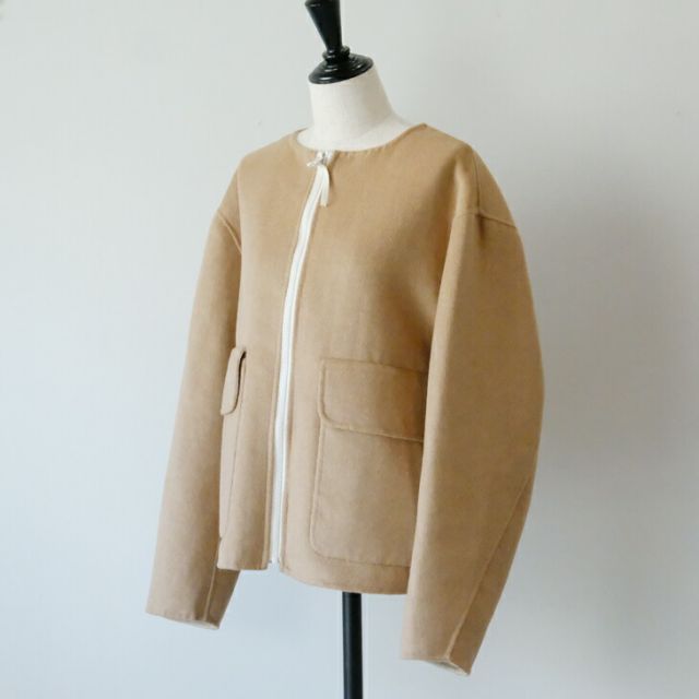 大きいサイズ】裏ボアスナップボタンカーディガン ターシャルビー