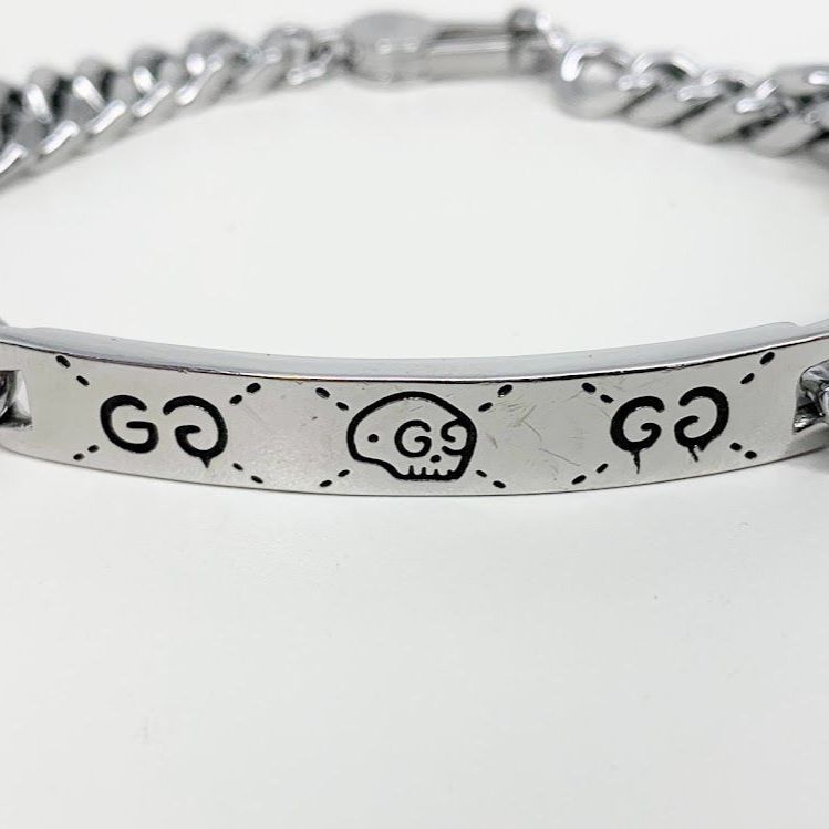 GUCCI グッチ シルバー ゴースト チェーンブレスレット 925刻印 楽天市場】グッチ ブレスレット GUCCI ゴースト チェーン