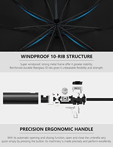 X2 Pro (ブラック)_Free Size XIXVON Umbrella Pro (10リブ、ブラック ...