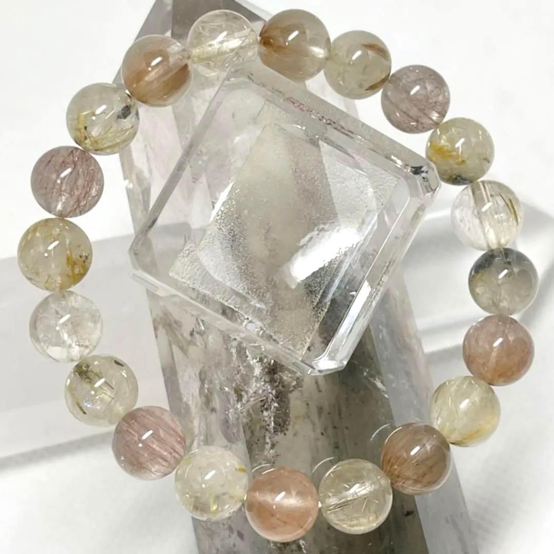 ルチルクオーツ　パワーストーン　ブレスレット　内径約16cm 注文 ルチルクオーツ パワーストーンブレスレット 内径約15cm