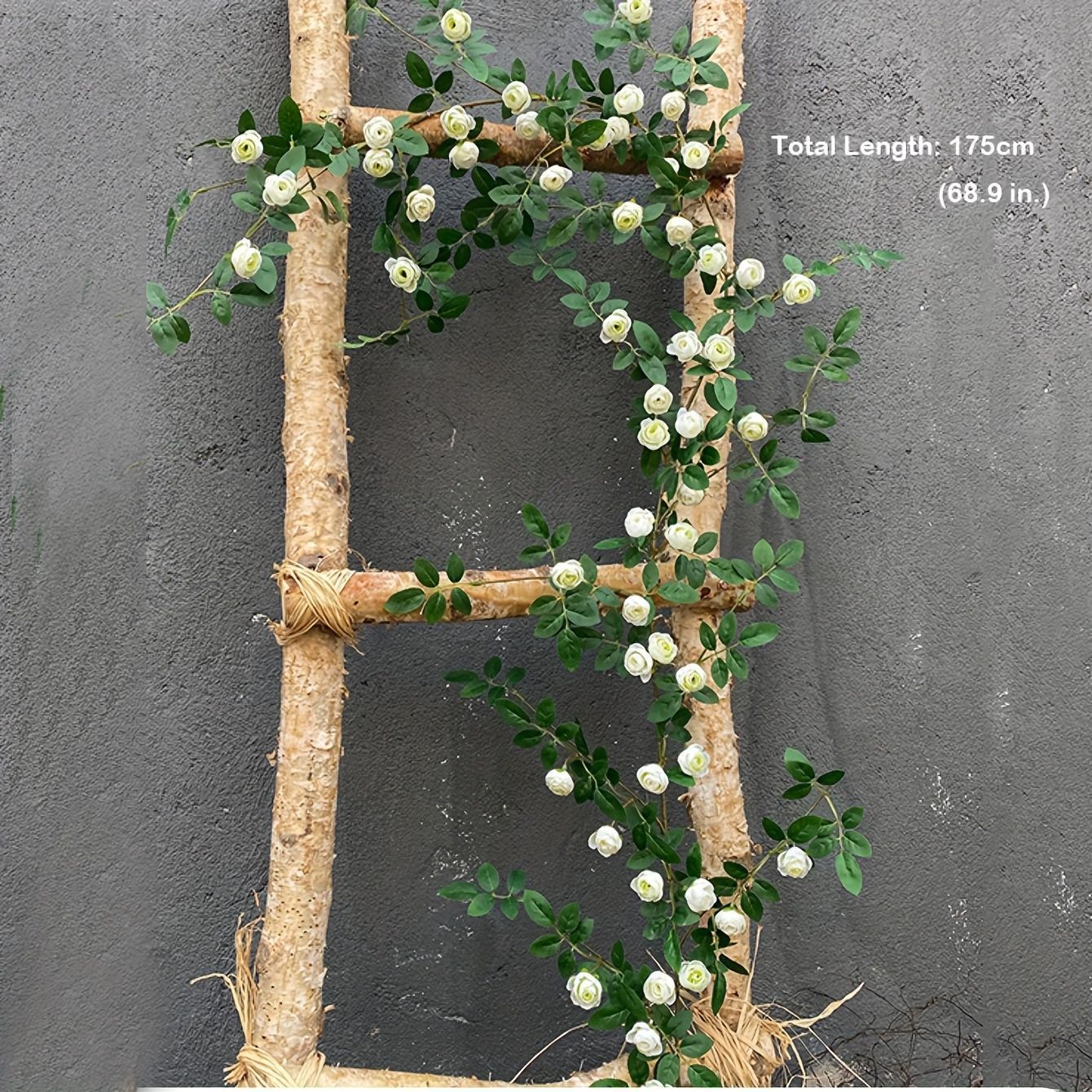 アートフラワー 造花 ティーローズフラワー 薔薇 ハンギングヴァイン ガーデンデコレーション バレンタインデー ホームオーナメント プロポーズ ウェディング ウェディングデコレーション用品 美的 ホームデコレーション グリーン ホワイト