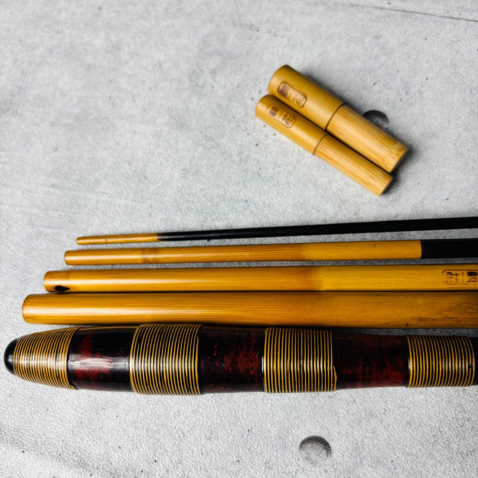 鶴一花 香雪 15尺 紀州竹竿 ヘラブナ ヘラ竿 籐うるし合わせ握り竿袋釣竿 鶴一花 香雪 15尺 紀州竹竿 ヘラブナ ヘラ竿 籐うるし合わせ握り竿