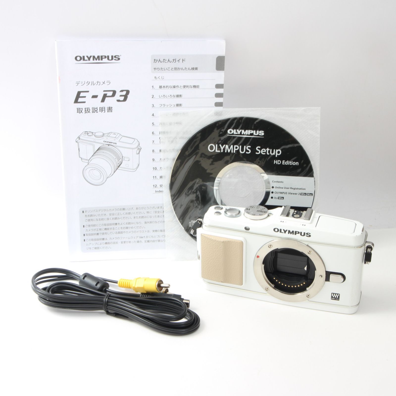 【2024春夏新作】 ジャンク】 OLYMPUS ボディー ホワイト E-P3 PEN オリンパス デジタルカメラ