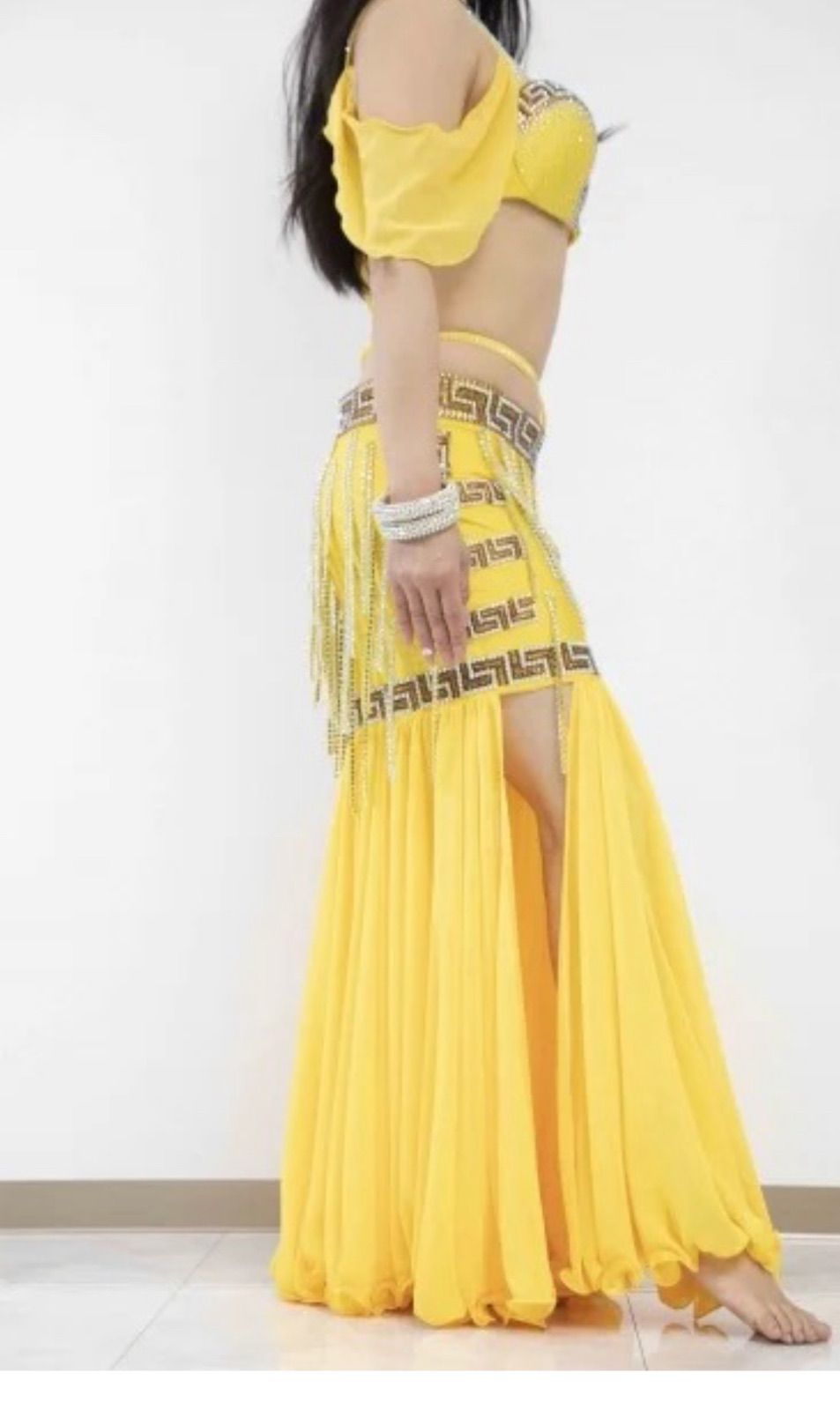 新品 ベリーダンス衣装 黄色 Hisham osman yellow costume