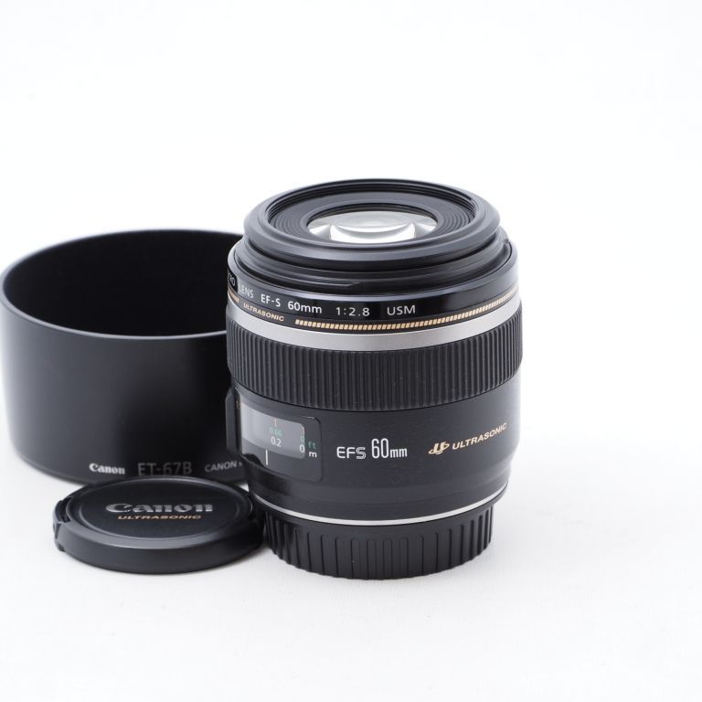 ❁完動品❁CANON EF-S 60mm F2.8 マクロ USM マクロレンズ-