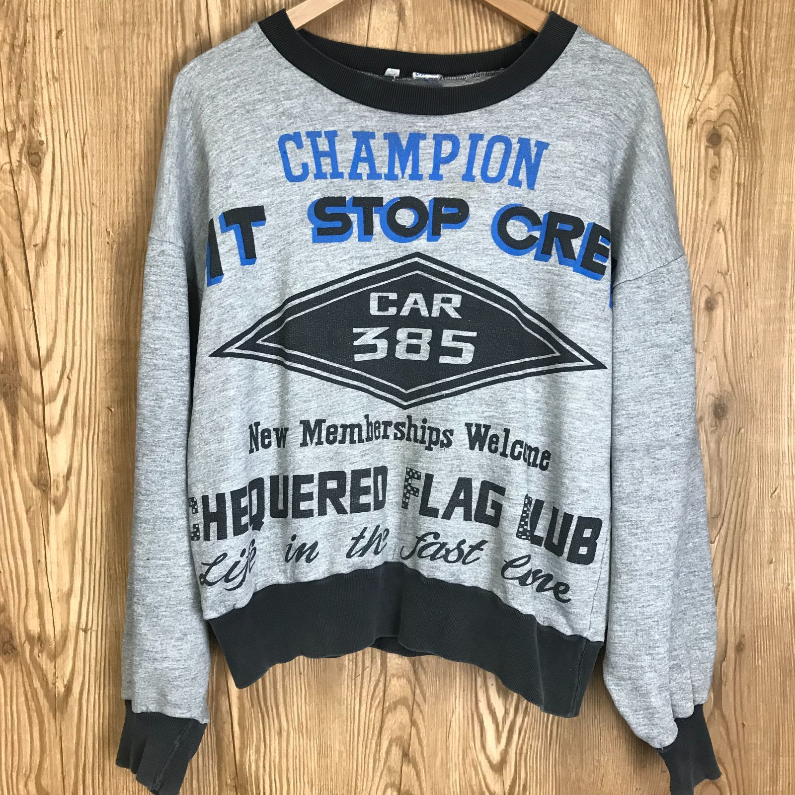 インド製 80s VINTAGE プリント スウェット トレーナー サイズ M 80 