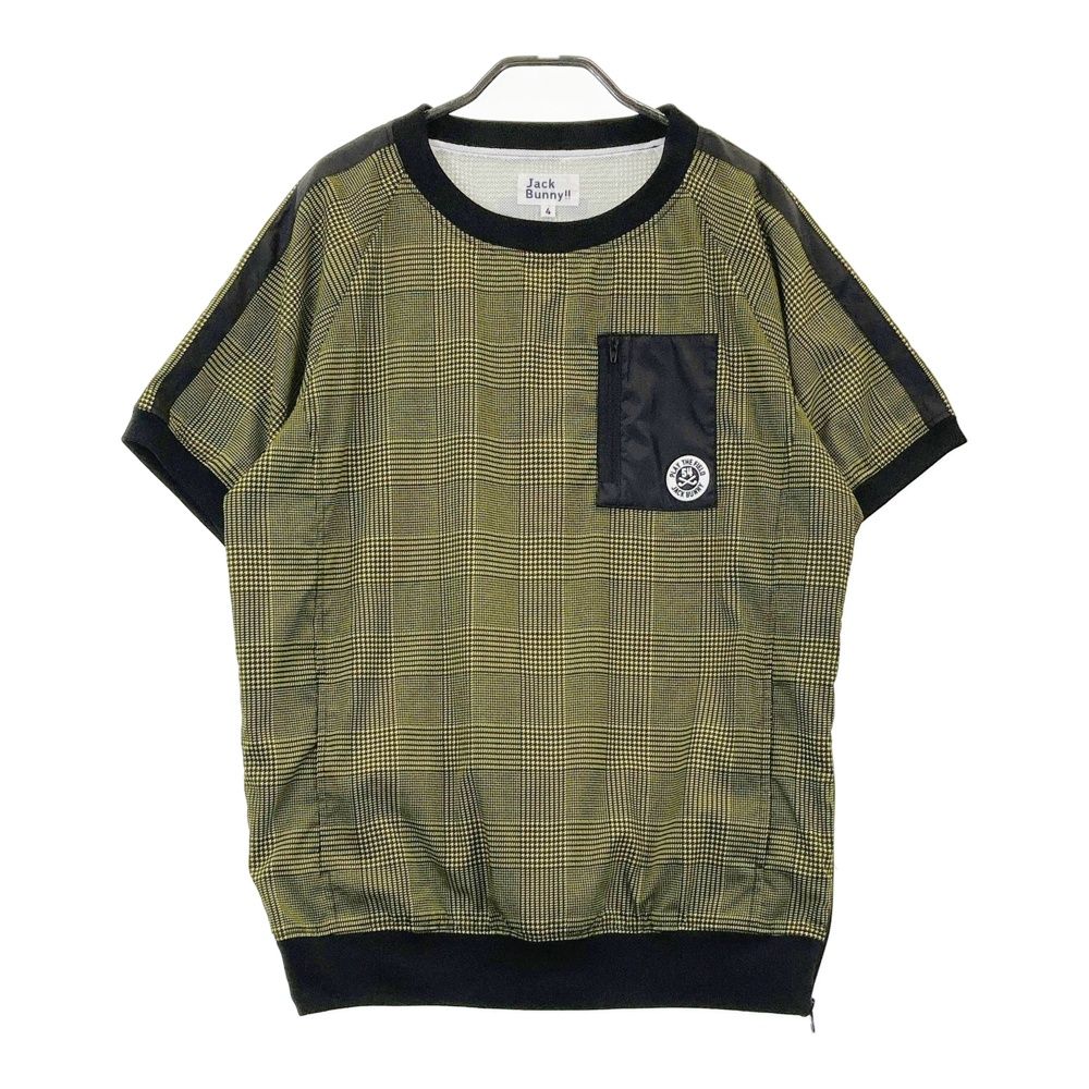 サイズ：4 JACK BUNNY ジャックバニー 半袖スニードジャック グレンチェック柄 イエロー系 [240101504496] ゴルフウェア メンズ ストスト