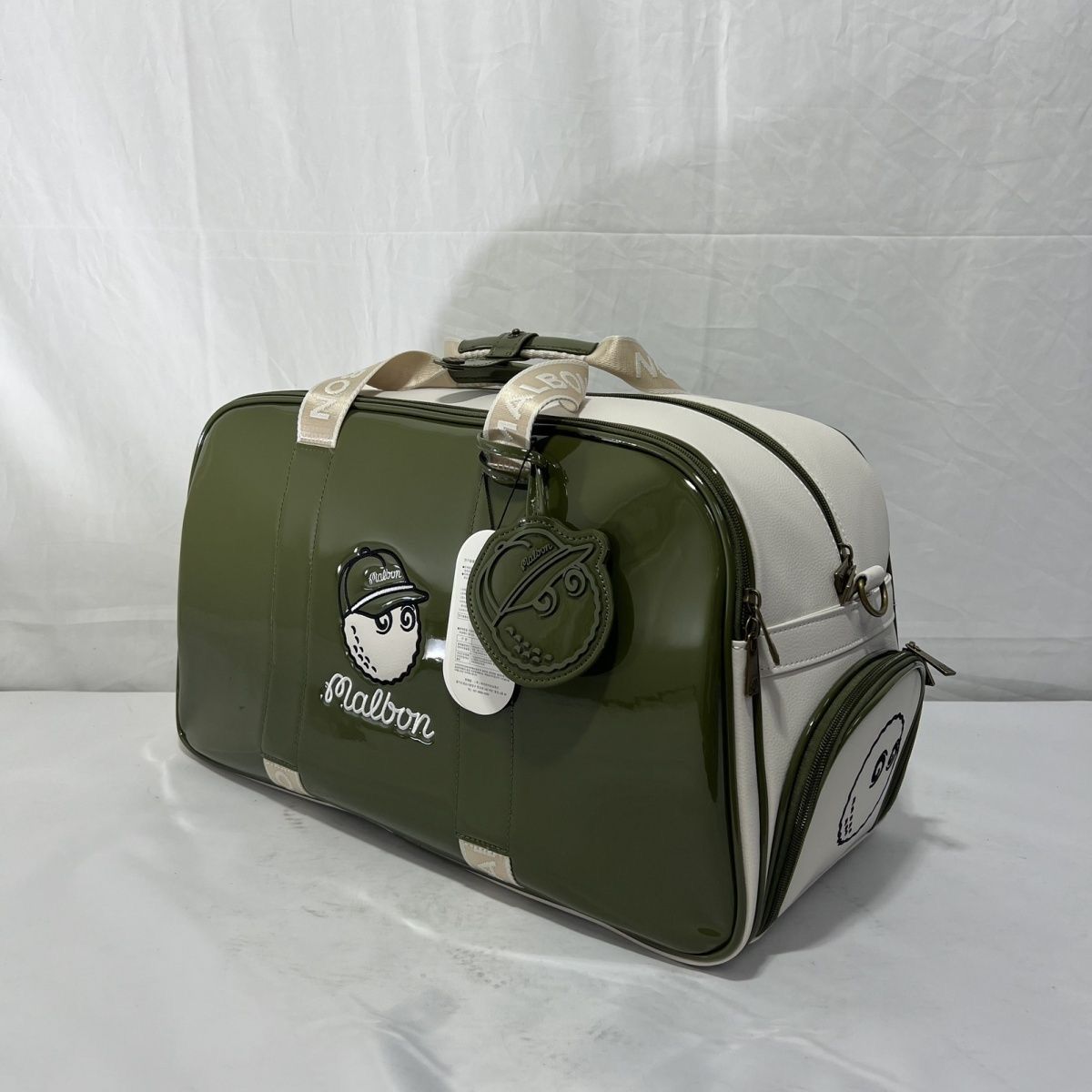 マルボンゴルフ ボストンバッグ エナメル MALBON GOLF エナメル ボストンバッグ シューズポケット付