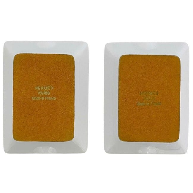 エルメス 灰皿 アッシュトレイ 2点セット イエロー オレンジ 美