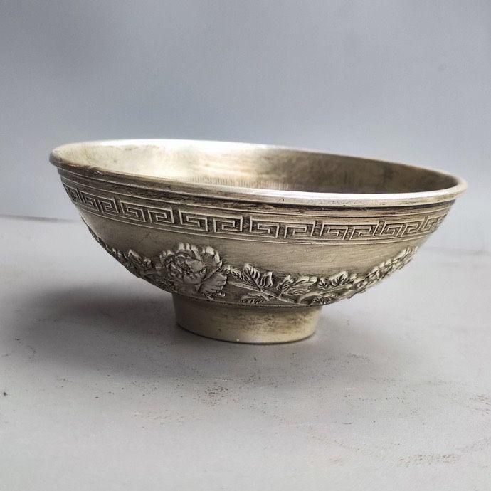 銅器 花開富貴碗 浮彫装飾碗 置物 装飾品 工芸品 美術品 銅器 花開富貴碗 浮彫装飾碗 置物 装飾品 工芸品 美術品