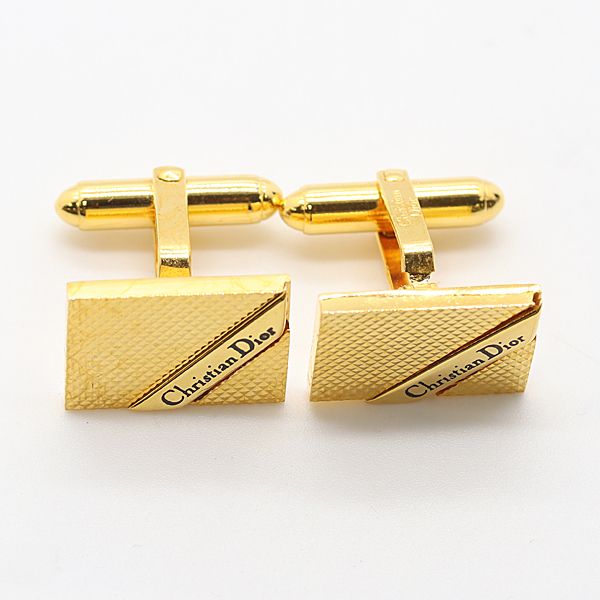 箱付 良品 クリスチャンディオール ピンバッジ カフスセット