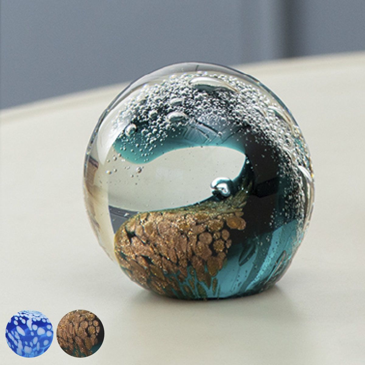 ガラスインテリアオブジェ（Glass interior objects） ウェーブ