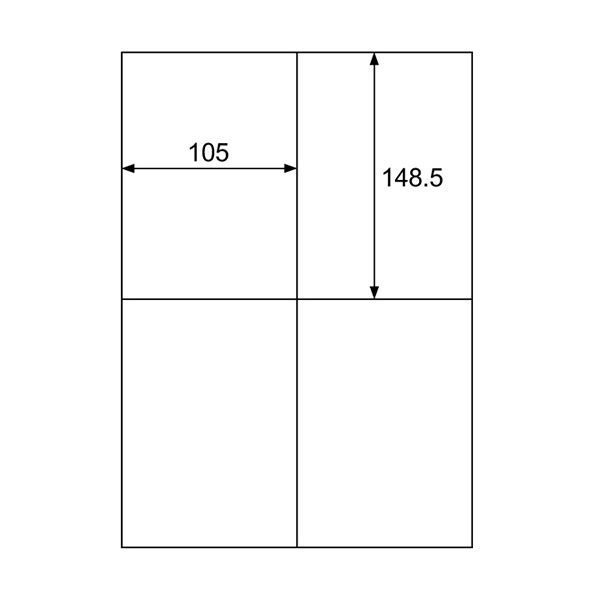 (まとめ) ヒサゴ エコノミーラベル A4 4面105×148.5mm ELM003S 1冊(30シート) 【×10セット】