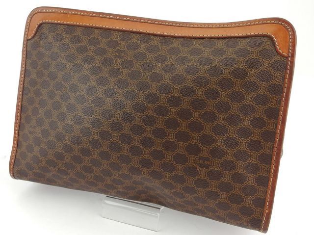 ［美品］CELINE クラッチバッグ CELINE セリーヌ クラッチバッグ ソロ ポーチ バイカラー レッド