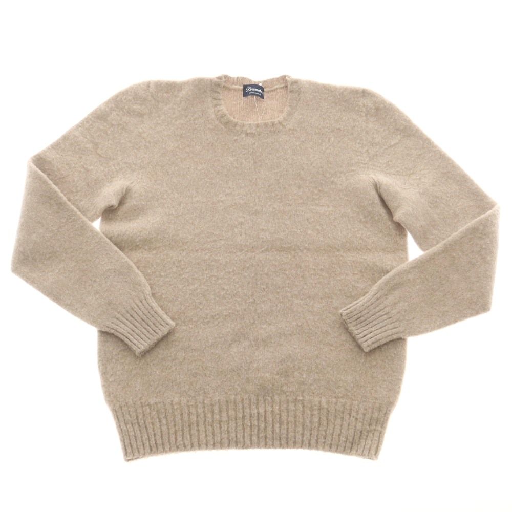 ドルモア DRUMOHR ウール クルーネック プルオーバーニット グレージュ サイズ44 メンズ